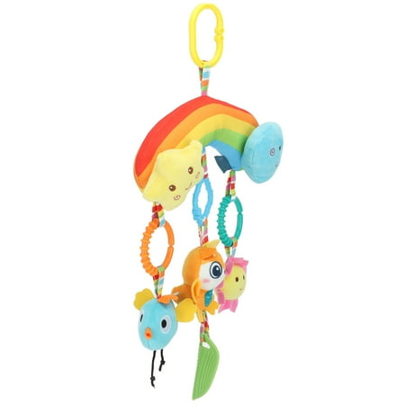

Car Seat Toy Lightweight Colorful Gift Soothing Gum Clip On Toy For Newborn For Outdoor Rainbow Leaf