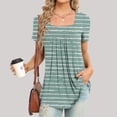 thumbnail image 5 of Blouses à Manches Courtes pour Femmes Mode Imprimée Décontractée Col Rond T-Shirt Ample Blouse Hauts à Manches Courtes pour Femmes, 5 of 5