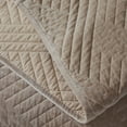 thumbnail image 6 of Superior Karina Cotton Velvet Lightweight Quilt Set, King, Light Brown, 6 of 11