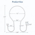 thumbnail image 5 of Bathway Shower Curtain Hooks White Shower Curtain Rings with Cylindrical Design, 12Pcs Metal Shower Curtain Hooks Rust Proof, Smooth Glide Double Shower Hooks Rings for Shower Curtain, 5 of 7