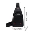 thumbnail image 3 of OutDoor Travel Fashion Mens CrossBorder Small Chest Polyester Shoulder Bag Trend Leisure. black, 3 of 6