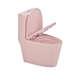 thumbnail image 2 of Topcobe 1.1/1.60 GPF Dual-Flush One Piece Toilet, Soft Close 1000 Gram Map Flushing Score Toilet, Toilets for Bathrooms, Modern Toilet, Bathroom Toilet, Water-Saving, Pink Rose, 2 of 16
