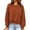 Brown, variant on Long Sleeve Shirts for Women Crew Neck Vacation Clothes Cruise Outfits Business Casual Blouses 2026 Summer Tops, XL