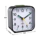 thumbnail image 5 of Reloj despertador analógico silencioso sin tictac, reloj despertador suave, reloj despertador cuadrado pequeño (negro) BR Rojo Verde, 5 of 5