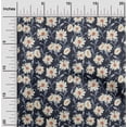 thumbnail image 2 of oneOone Tissu en Coton Flex Bleu Marine Floral Rétro Tissu pour Robe Tissu Imprimé au Mètre 40 Pouces de Large, 2 of 5
