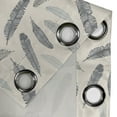 thumbnail image 5 of Ambesonne Feather Grommet Curtain, Composition of Quills, 50" x 54", Pale Grey and Beige, 5 of 6