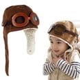 thumbnail image 3 of Children´s Winter Hats Pilot Caps Boy Aviator Hat Earflap Adjustable Cap Backdrop Soft Warm Hat, 3 of 4