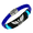 Blue, variant on Glow in The Dark WWJD Angel Wing Cross Silicone Bracelet Wristband, What Would Jesus Do Daily Reminder of Christ Jewelry for Men Women