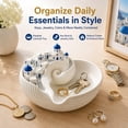 thumbnail image 3 of Santorini Inspired Catchall Bowl – Coastal Mediterranean Home Decor – Catch All Tray for Keys Rings and Small Accessories – Housewarming Gift (3PCS), 3 of 6