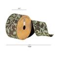thumbnail image 2 of Vickerman 2.5" x 10 yard Green Divet Filigree Pattern Christmas Ribbon, 2 of 2