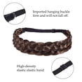 thumbnail image 3 of 5 Strands Synthetic Hair Braided Headband Hairpiece Classic Chunky Wide Plaited Braids ElasticMulti-Color Headband Ladies Beauty Headwear, 3 of 6