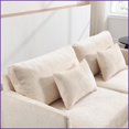 thumbnail image 3 of Mid Century Modern 2-Seat Chenille Loveseat for Living Room Bedroom with Solid Wood Frame – Beige | Chenille | Wood, 3 of 20
