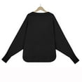 thumbnail image 5 of AOOCHASLIY Sweaters Fall Clothes Women Casual Fashion Solid Out Pullover Long Sleeve V-Neck Sweater, 5 of 5