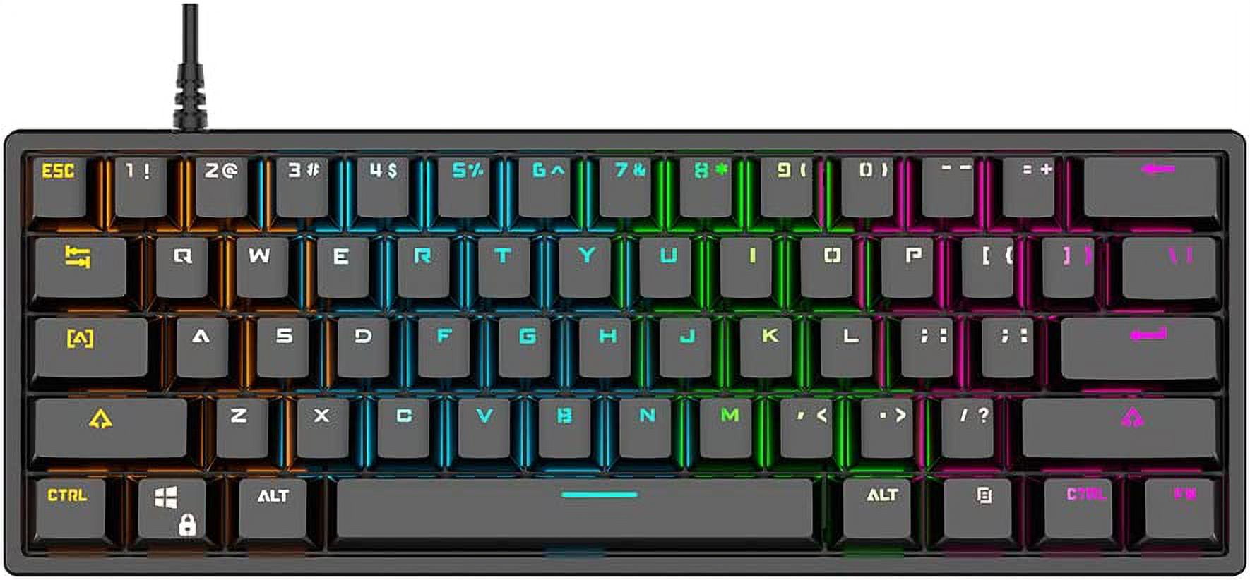 Amdohai G101 61 keys mechanical wired keyboard RGB keyboard PBluetooth backlighting dual color injection blue mechanical keyboard black switch