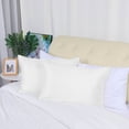 thumbnail image 5 of PiccoCasa 4Pcs  Silky Satin Pillowcases Zippered Pillow Covers Queen White 21"x31", 5 of 7