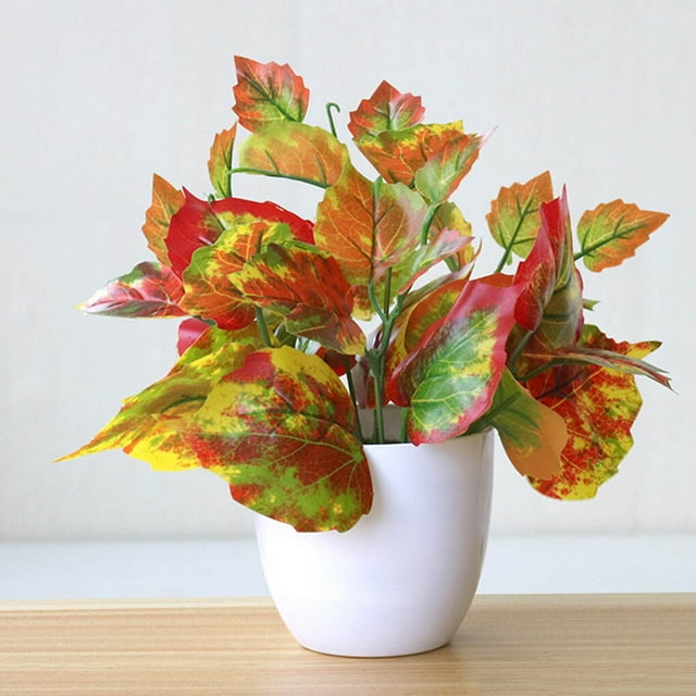 Artificial Potted Plant Leaf Simulation Leaves Home Office Desktop leaf artificial plant artificial Greenery Decoration, Plant Type 11