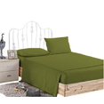 thumbnail image 1 of Linen Store 26-30 inches Extra Fit Deep Pocket Hotel Finish Adjustable Room 1-Piece- Fitted- Sheet Both Pattern Solid/Stripe 500 Thread Count 100% Pima Cotton (Cal-King, Solid, Moss)., 1 of 2