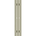 thumbnail image 4 of Ekena Millwork 17 1/8"W x 45"H Timberthane Faux Rustic Three Board Spaced Board-n-Batten Faux Wood Shutters w/Diamond Cut Outs, Rough Cedar (Per Pair), 4 of 10