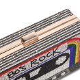 thumbnail image 4 of Bandolera Renabro Retro con forma de radio con diamantes de imitación para mujer, 4 of 7