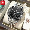 thumbnail image 3 of OLEVS Mens Chronograph Watch Black/Silver 42.5mm Outdoor Watch, Stainless Steel Strap 2870, 3 of 12