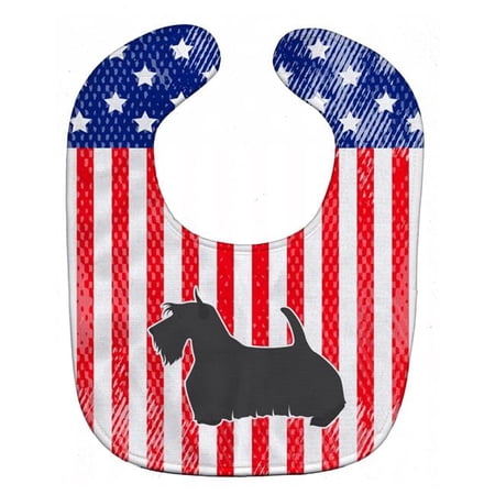 USA Patriotic Scottish Terrier Baby Bib