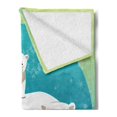 thumbnail image 2 of Polar Bear Soft Flannel Fleece Blanket, Nordic Polar Bear Family Walking on an Ice Land Noel Christmas Time Celebration, Cozy Plush for Indoor and Outdoor Use, 50" x 60", Multicolor, by Ambesonne, 2 of 5