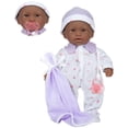 thumbnail image 4 of JC Toys La Baby African American Baby Doll |Washable 11 Inch Soft Body Doll with Purple Outfit, Blanket and Pacifier|For Children 12 Months and Older, 4 of 7