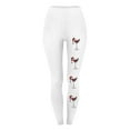 thumbnail image 4 of LEBONYARD Women's Cropped High Rise Leggings,Clearance Pants for Women under $5,Womens Fashion Casual Christmas Printed Tight Leggings High Waist Pants White XXL, 4 of 5