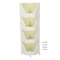 thumbnail image 2 of Corner Shelf with Storage, Corner Storage Cabinet with 4 Movable Wheels Corner Shelf Stand Bookshelf for Small Space Bathroom Kitchen Living Room Home Office, 2 of 7