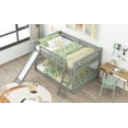 thumbnail image 5 of Euroco Full over Full Floor Bunk Bed with Inter-Changeable Slide and Ladder, Solid Wood Bunk for Kids Teens Adults, Gray, 5 of 13
