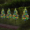 thumbnail image 4 of Ganfancp Upgraded 4-Pack 120 Led Solar de Navidad Jardín Estaca Luces, Al Aire Libre Solar Xmas Tree Yard Estaca de Navidad Luces para Decoraciones de Navidad Ofertas Del Día 1X Árbol de Navidad Sola, 4 of 5