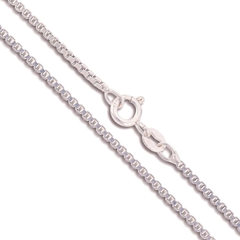 Verona Jewelers Sterling Silver 2MM Unisex Box Chain Necklace Pure .925 Sterling Silver Sizes 16-30 Verona Jewelers Sterling Silver 2MM Unisex Box Chain Necklace Pure .925 Sterling Silver Sizes 16-30