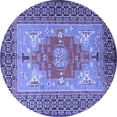 thumbnail image 1 of Ahgly Company Indoor Round Persian Blue Traditional Area Rugs, 3' Round, 1 of 4