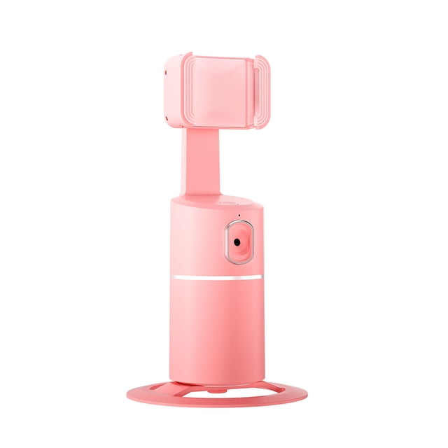 Bearachild 1PC Apai Genie Auto Smart Selfie Stick 360 ° Soporte de seguimiento de objetos Rotación todo en Cámara de seguimiento facial Relojes inteligentes Rosado