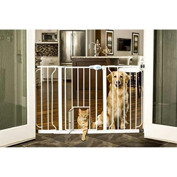 Extra Wide Pet Gate with Small Door