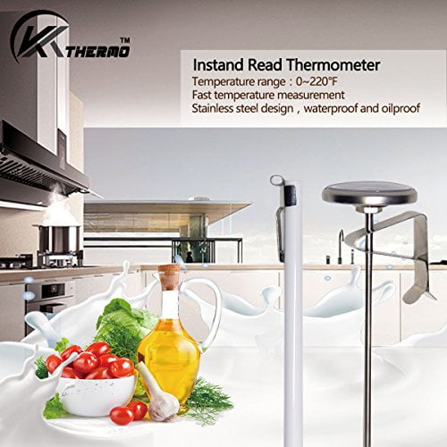 KT THERMO Instand Read 2-Inch Dial Thermometer,Best For The Coffee Drinks,Chocolate Milk Foam Renewed 