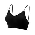 thumbnail image 7 of Deago V Neck Cami Bra Padded Seamless Bralette Straps Sleeping Bra for Women Girls (Black, M), 7 of 7