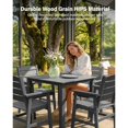thumbnail image 6 of WINSOON 5-Piece HIPS All Weather Outdoor Patio Dining Sets, 1-Table 4-Chairs, Sturdy Frame & Easy to Install for Family Use，Grey, 6 of 9