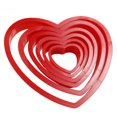 thumbnail image 1 of Billuyoard 6 uds molde de galletas de plástico en forma de corazón Irregular DIY Fondant galleta azúcar artesanía molde cocina pasteles molde para Herramientas y accesorios para hornear Billuyoard JJ9070-00, 1 of 6