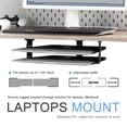 thumbnail image 2 of JEMACHE Under Desk Dual Decker Laptop Mount, Hard Aluminum Under Table Desk 2 Tier Holder for Laptop, Mac Mini, MacBook, Keyboard with Anti-Scratch Silicone (Black), 2 of 7
