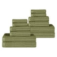 thumbnail image 3 of Family Modern Cotton 12-Piece Towel Set, Sage by Blue Nile Mills, 3 of 8