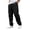 Black, variant on Men Solid Color Cargo Pants Tighten Waist Drawstring Multi Pockets Fashion Casual Sports Trousers for Male Outdoor Daily Wear