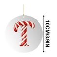 thumbnail image 2 of HomeDM Letter T Christmas Ornaments, 3.9" Xmas Hanging Pendant, Funny 26 Letter Christmas Tree Decorations, 2D Flat Acrylic Xmas Alphabet Pendant for Gifts Wreaths Xmas Tree Decor, 2 of 5