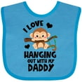 thumbnail image 3 of Inktastic Monkey I Love Hanging out with My Daddy Boys or Girls Baby Bib, 3 of 4