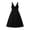 Black, variant on Miluxas Women's Cocktail Party Evening Dress Wrap V Neck Sleeveless Midi Dress Ruched High Waist A Line Solid Color Swing Dress Wedding Guest Gown Red