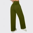 thumbnail image 4 of qucoqpe Women's Wide Leg Yoga Pants Casual Loose High Waist Sweatpants Stretch Lounge Bottom with Pockets, 4 of 5