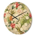 thumbnail image 3 of Designart 'Pineapple Summer Bliss Retro IV' Mid-Century Modern Wood Wall Clock, 3 of 5