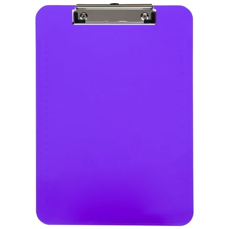 JAM Paper Plastic Clipboards, Purple, 9 x 13, 1 per Pack