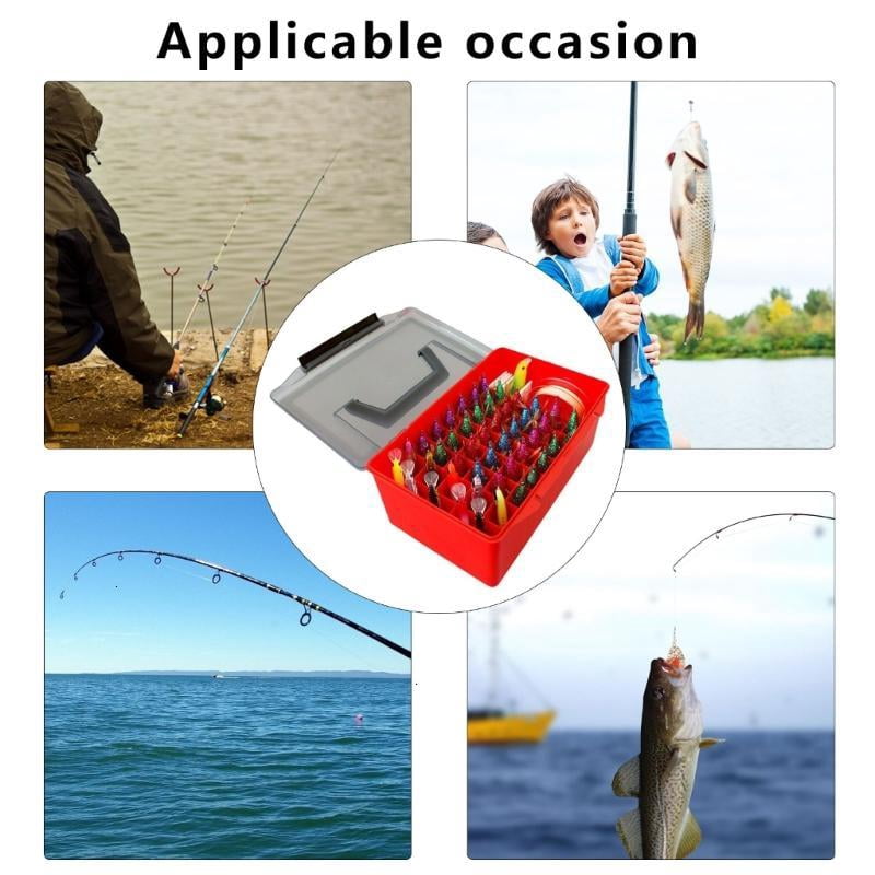 CEORPER Fishing Tackle Box Fishing Lined Organizers Squid Jig Hard Lures Tool Case