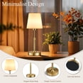 thumbnail image 2 of Walchoice Cordless Table Lamp, Adjustable Height Rechargeable Wireless Lamp, 3 Color Temperatures & Stepless Dimming, Portable Touch Desk Lamp for Bedroom, Nightstand, Dining Table, Restaurant, Gold, 2 of 11